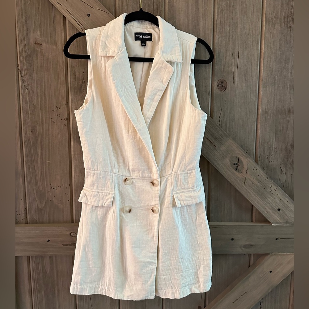 Steve Madden Cream Sleeveless Romper - Picture 4 of 10